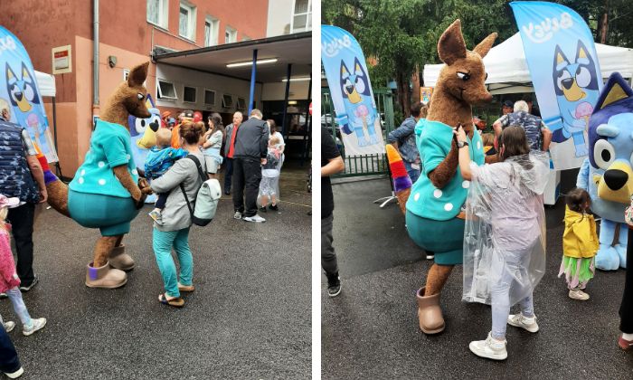 Das Fest wurde teils ein wenig Nass, das war Karla aber egal und tanzte einen Regentanz!